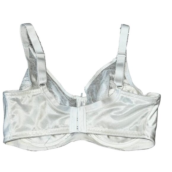 Wacoal 32DD 85121 White Vintage Feather Embroidery Underwire Bra - Picture 2 of 4